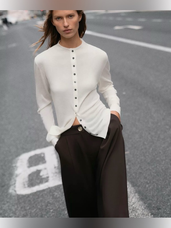 Sweaters - ZARA EXTRA-FINE KNIT CARDIGAN
